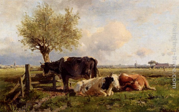 Resting Cows painting - Anton Mauve Resting Cows art painting